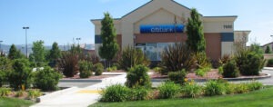 Sustainable Landscaping & Water Conservation in the Bay Area in front of a Santa Clara Citibank building